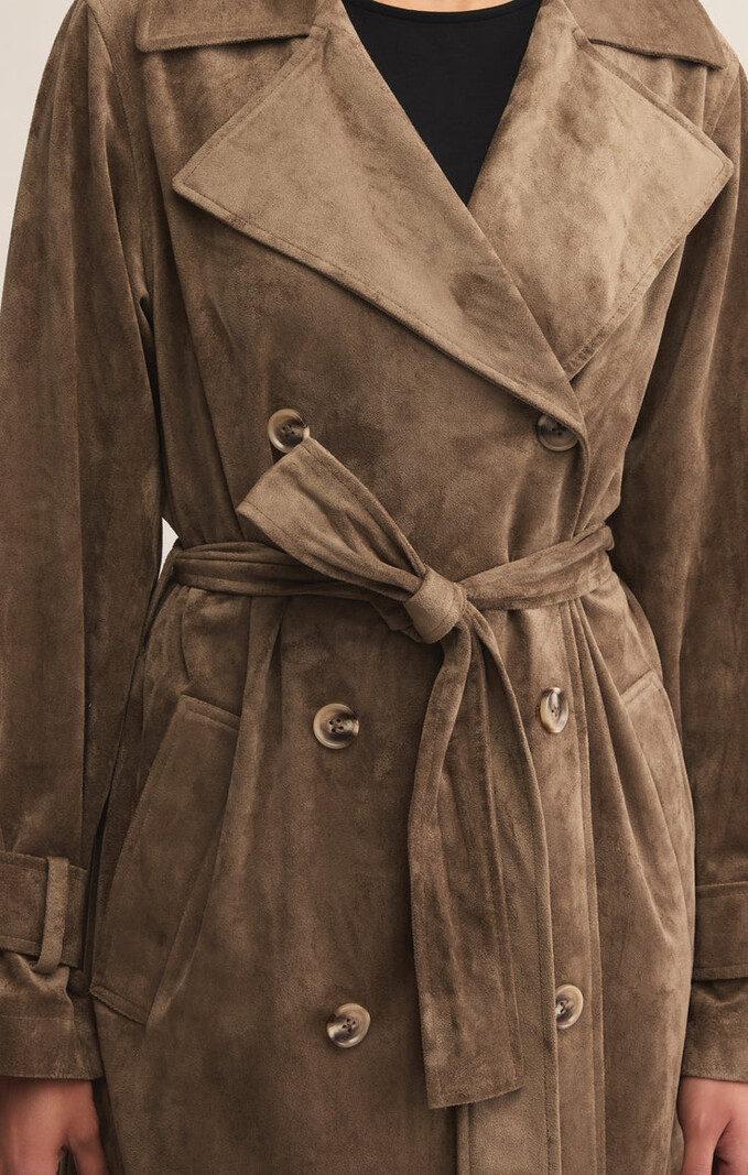 Z Supply Dorian Suede Trench