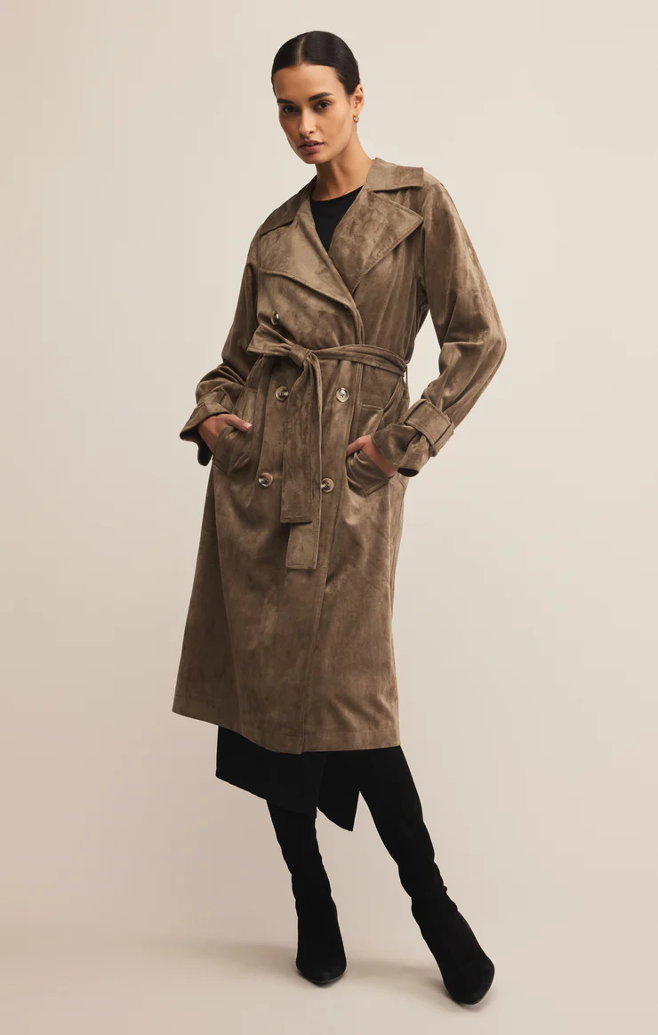 Z Supply Dorian Suede Trench