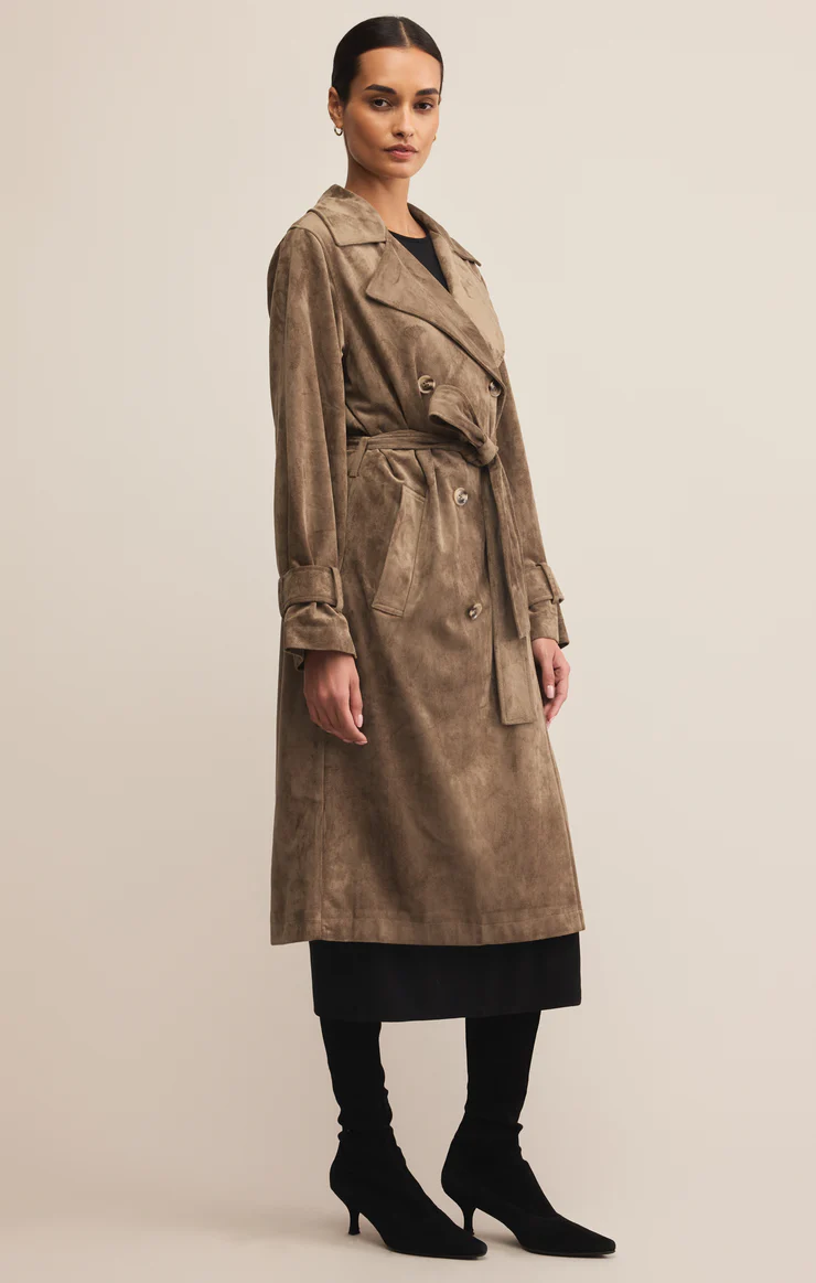 Z Supply Dorian Suede Trench
