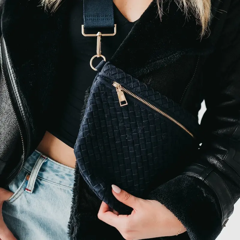 Westlyn Suede Woven Bag
