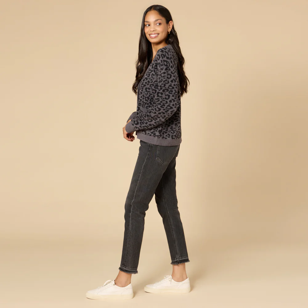 Softies Marshmallow Leopard Cardigan