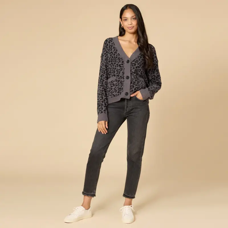 Softies Marshmallow Leopard Cardigan