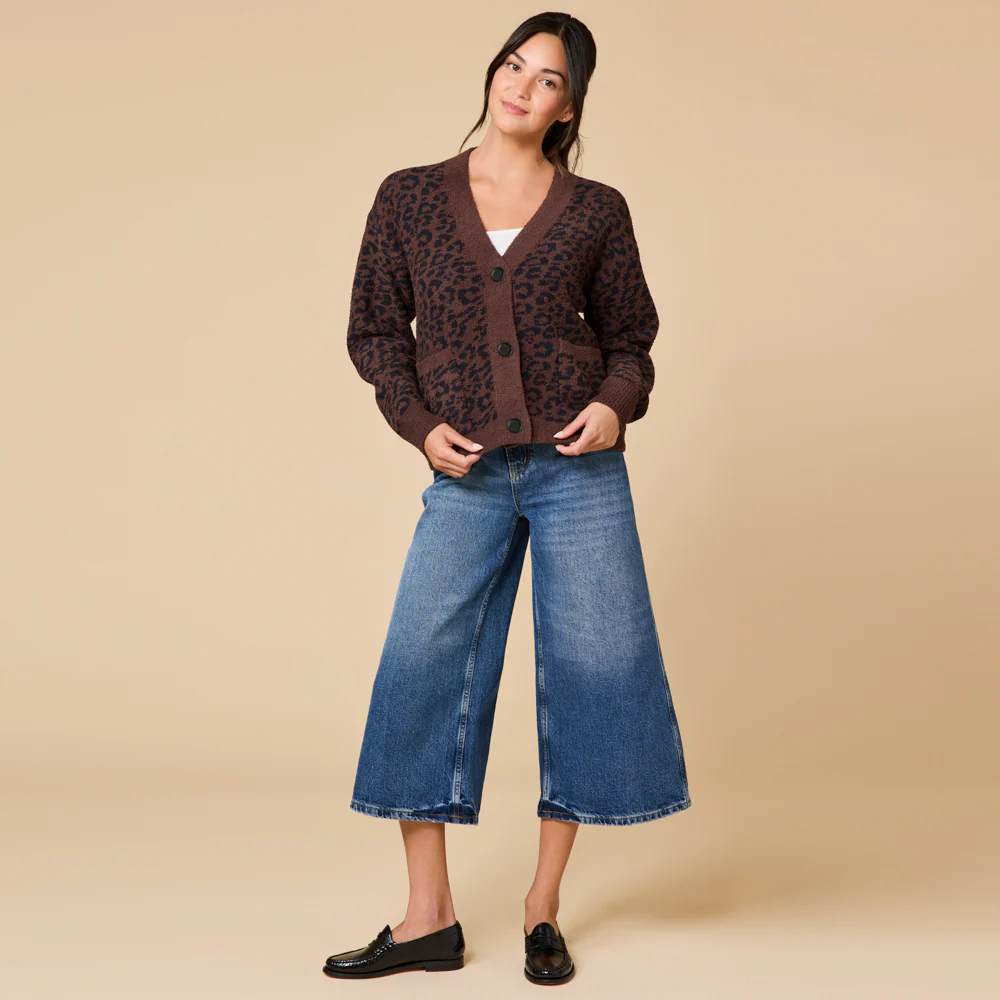 Softies Marshmallow Leopard Cardigan