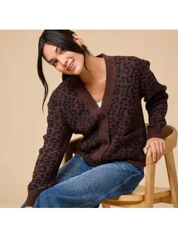 Softies Marshmallow Leopard Cardigan
