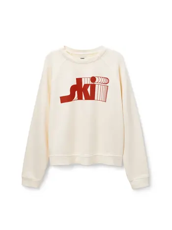 Sunny Somewhere Ski Raglan Crew