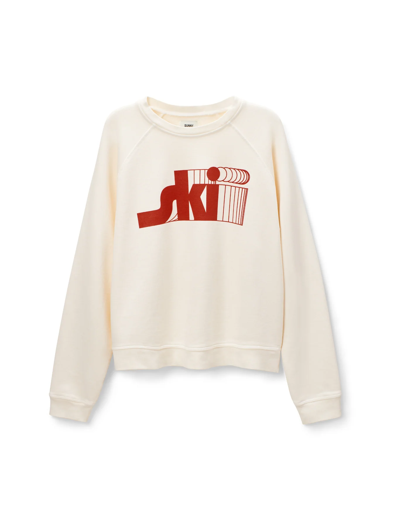 Sunny Somewhere Ski Raglan Crew