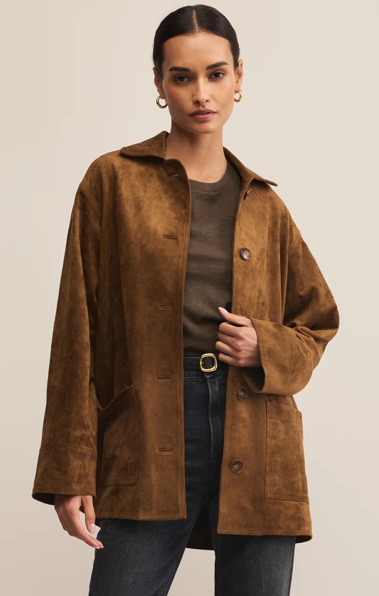 Z Supply Decker Suede Chore Jacket