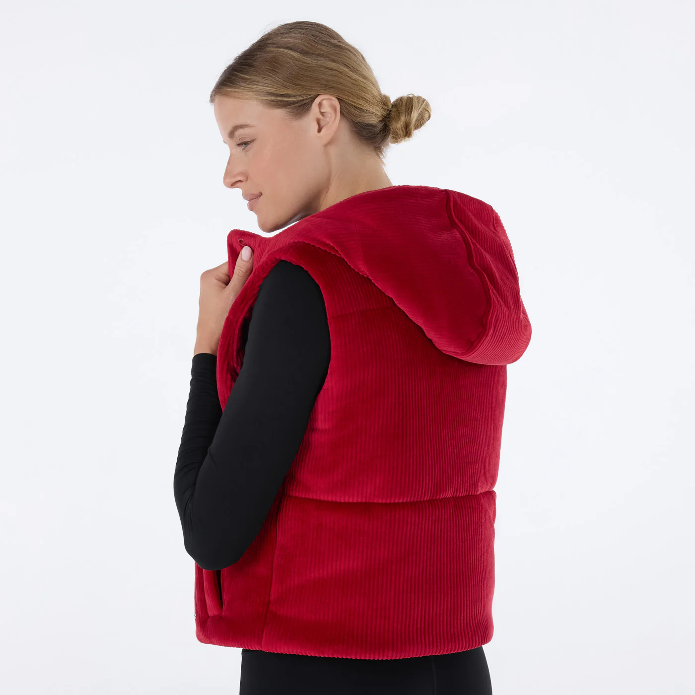 Tavi Ribbed Velour Puffer Vest