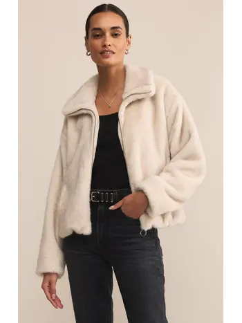 Z Supply Amethyst Faux Fur Jacket