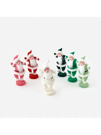 Flocked Dancing Santa-14.5"