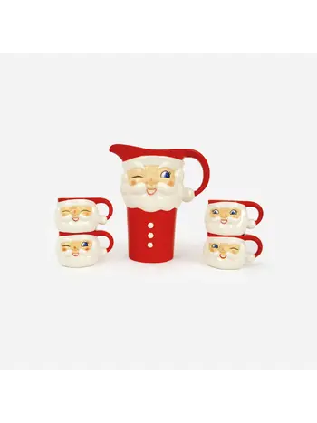 Santa Pitcher and Cups Gift Box