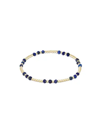 enewton Gemstone Gold Joy Pattern 3mm Bead Bracelet-Lapis