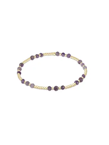 enewton Gemstone Gold Joy Pattern 3mm Bead Bracelet-Amethyst