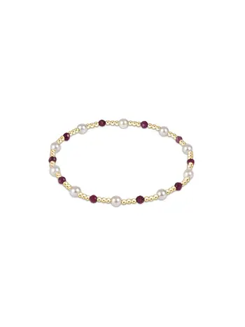 enewton Pearl Sincerity Pattern 4mm Bead Bracelet-Ruby
