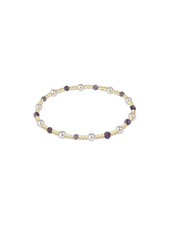 enewton Pearl Sincerity Pattern 4mm Bead Bracelet-Amethyst