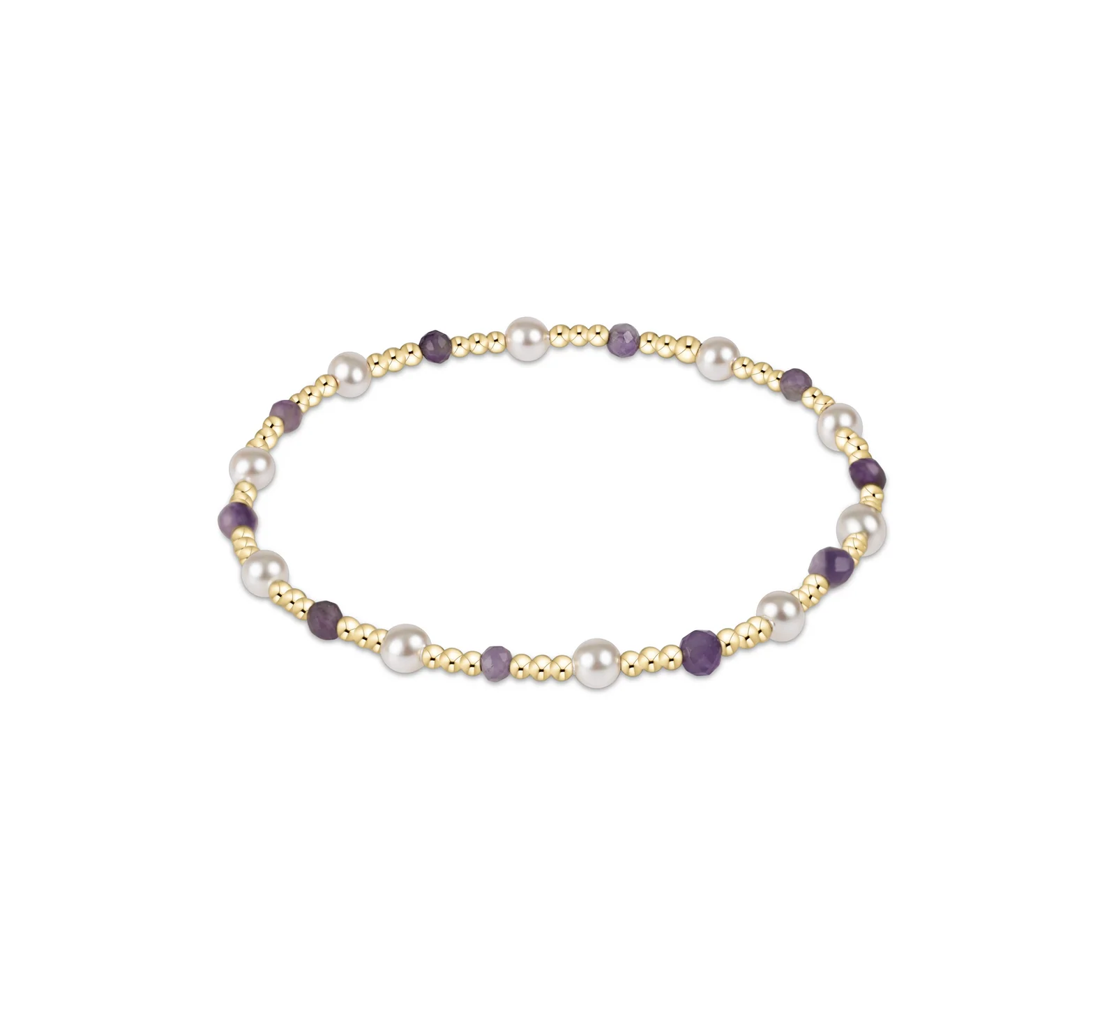 enewton Pearl Sincerity Pattern 4mm Bead Bracelet-Amethyst