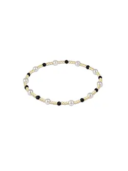 enewton Pearl Sincerity Pattern 4mm Bead Bracelet-Faceted Onyx
