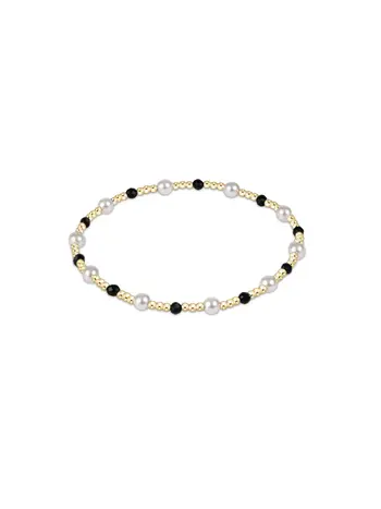 enewton Pearl Sincerity Pattern 4mm Bead Bracelet-Faceted Onyx