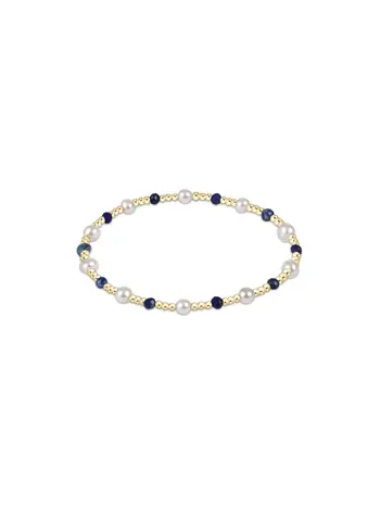 enewton Pearl Sincerity Pattern 4mm Bead Bracelet-Lapis