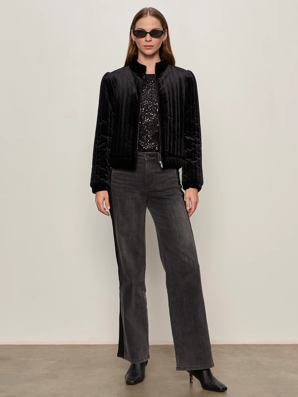 Sanctuary Quilted Velvet Jacket