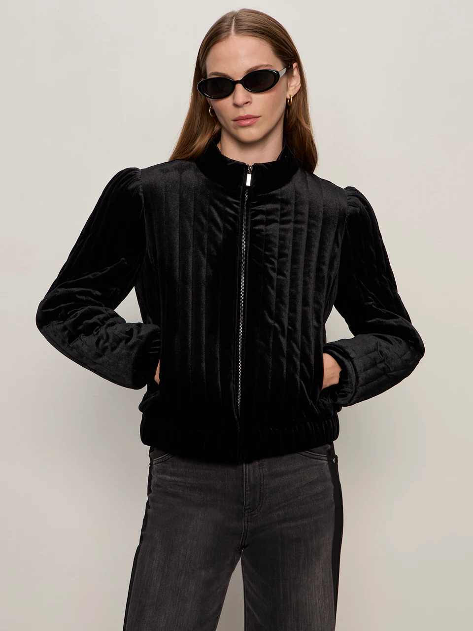 Sanctuary Quilted Velvet Jacket