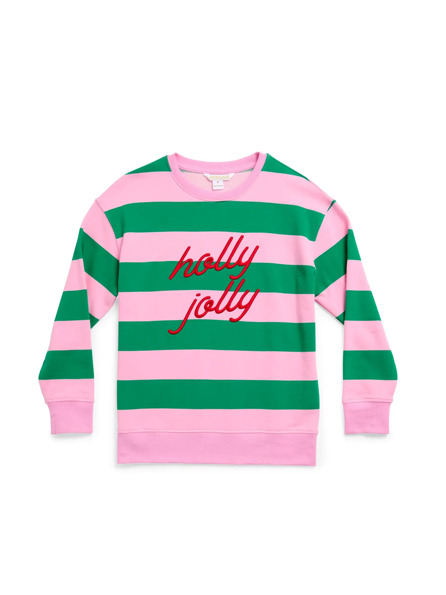 Holly Jolly Striped Classic Crew