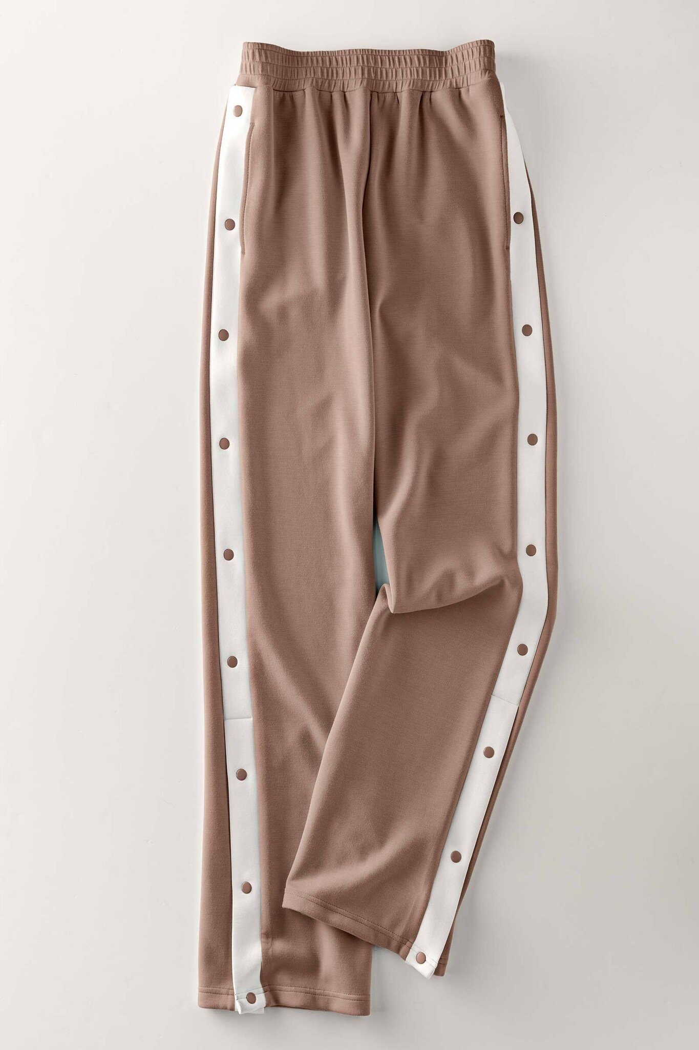 Snap Button Contrast Stripe Track Pant