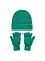Packed Party Decked in Emerald Beanie and Mittens Set