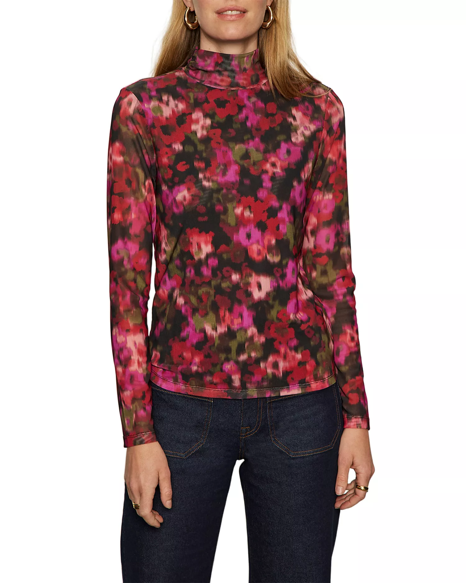 Sanctuary L/S Mesh Mockneck