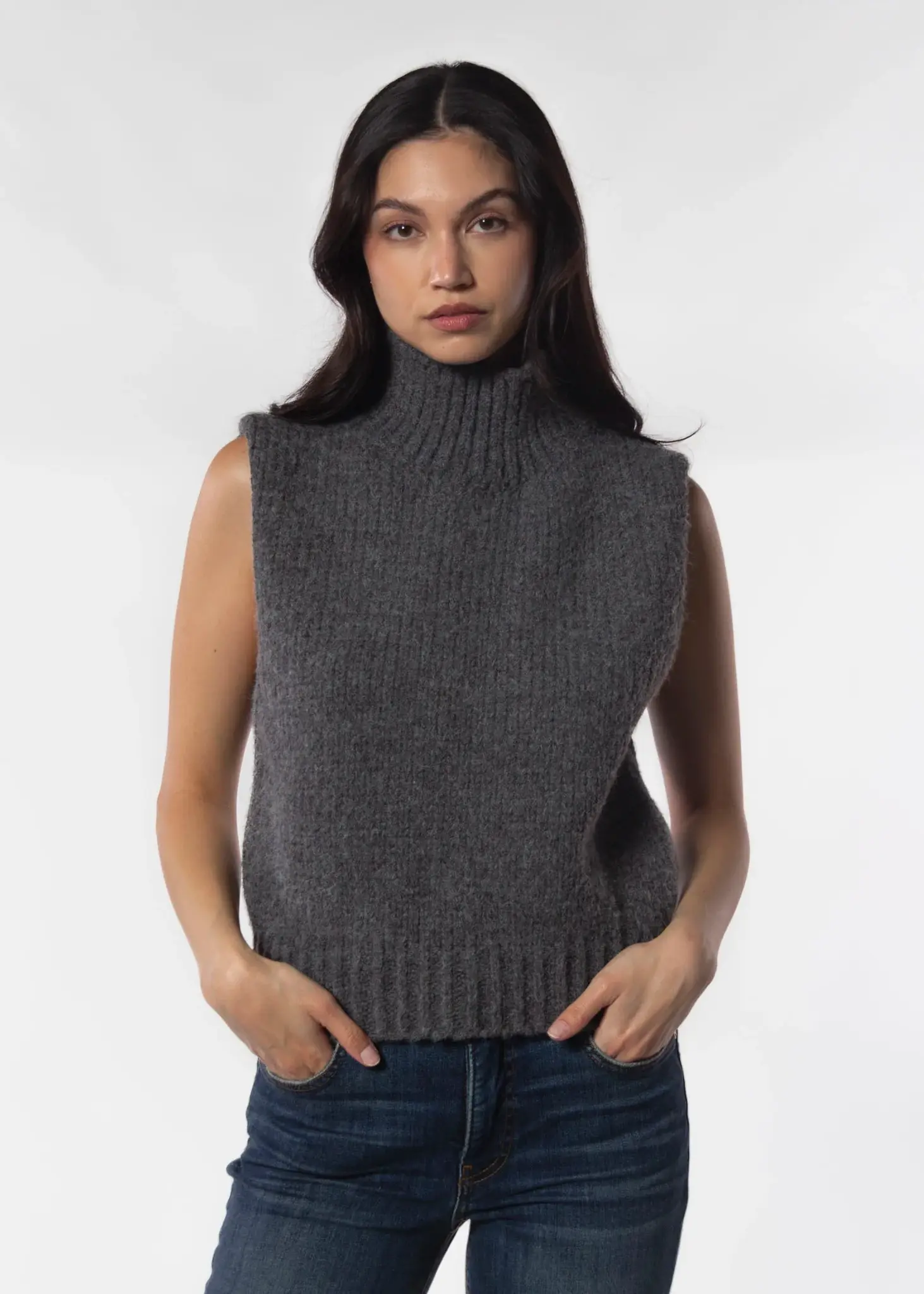 DELUC George Turtleneck Knit Vest