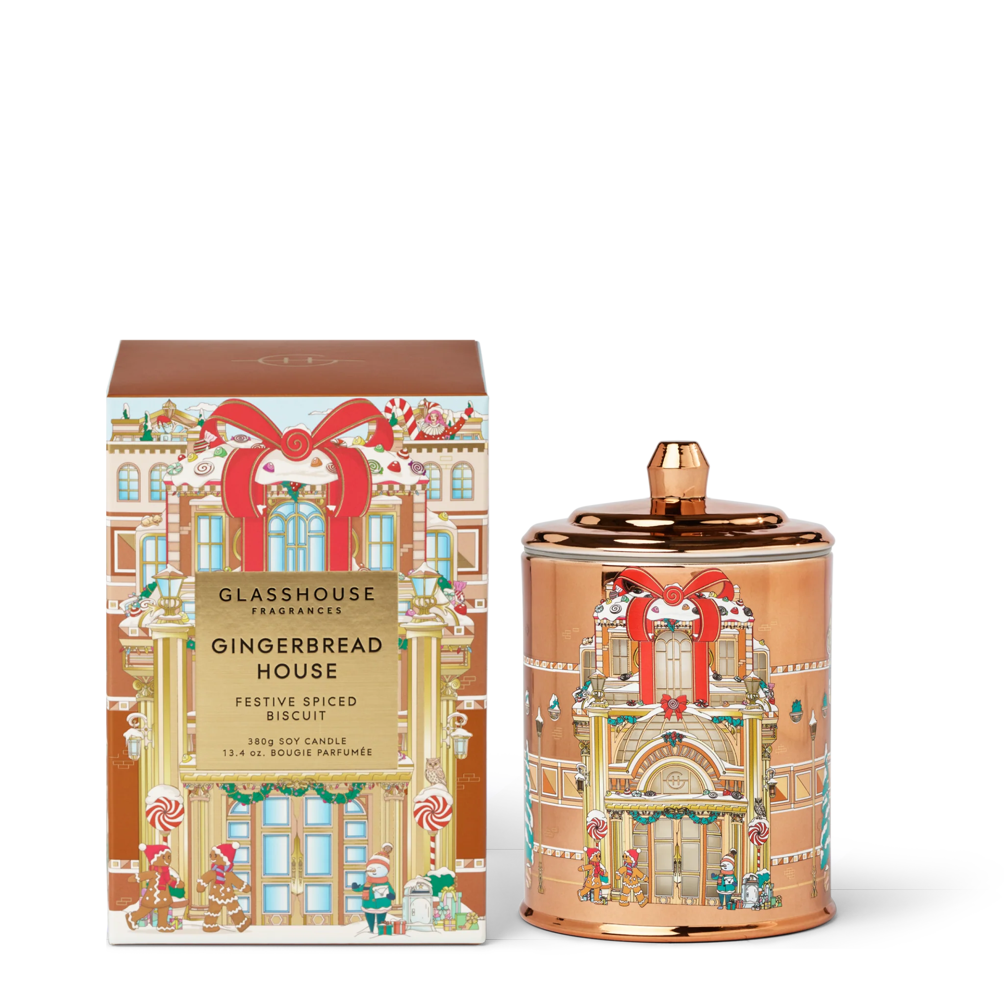 Glasshouse Fragrances Christmas Gingerbread House 13.4oz Candle