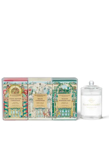 Glasshouse Fragrances Christmas Winter Wonderland Candle Trio