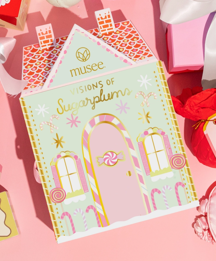 Musee Visions of Sugarplums Bath Balm + Eye Mask Set