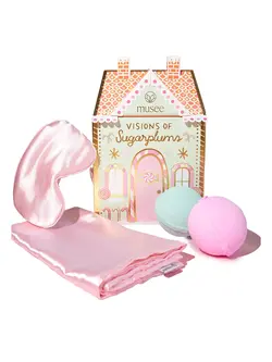 Musee Visions of Sugarplums Bath Balm + Eye Mask Set