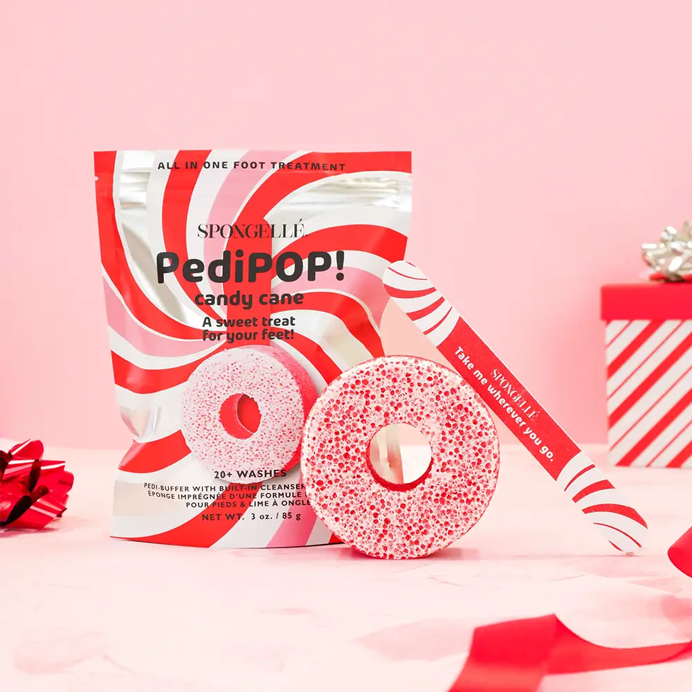 Spongelle Candy Cane PediPOP Pedi Buffer