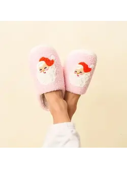 The Darling Effect Santa Fuzzy Slippers