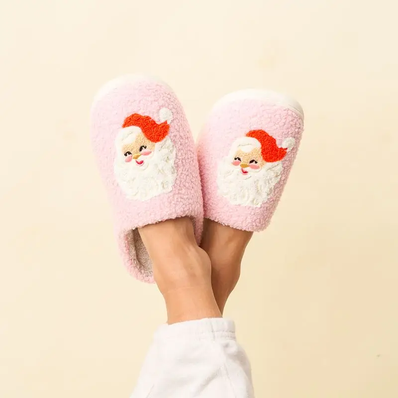 The Darling Effect Santa Fuzzy Slippers
