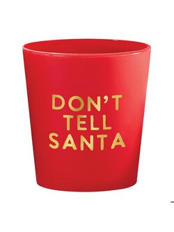 Don't Tell Santa Shot Glass