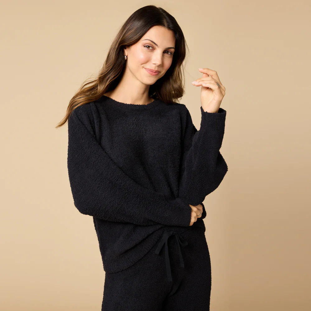 Softies Solid Marshmallow Reverse Seam Crewneck Set