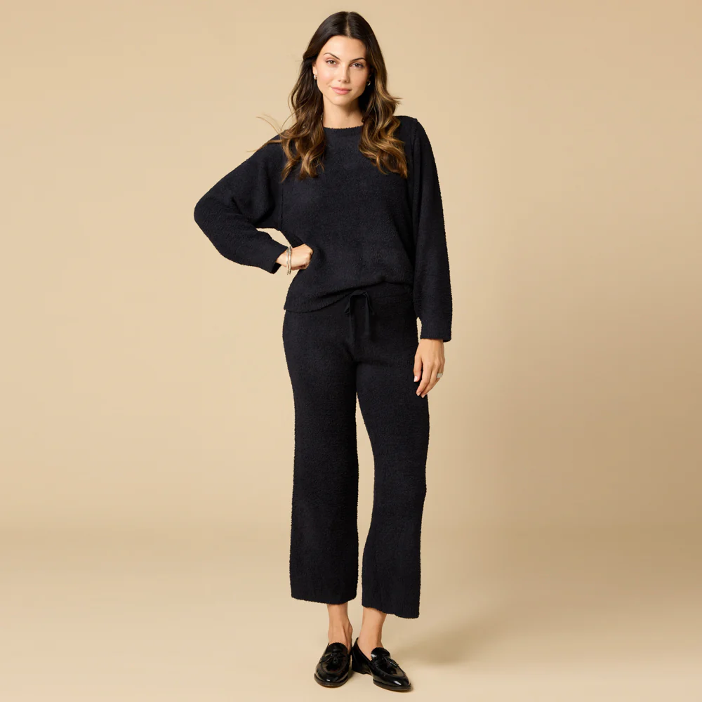 Softies Solid Marshmallow Reverse Seam Crewneck Set