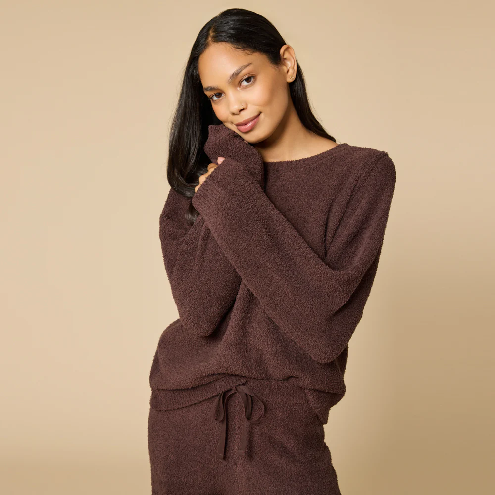 Softies Solid Marshmallow Reverse Seam Crewneck Set