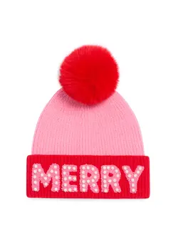 Merry Beanie w/Pearls