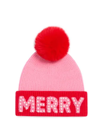 Merry Beanie w/Pearls