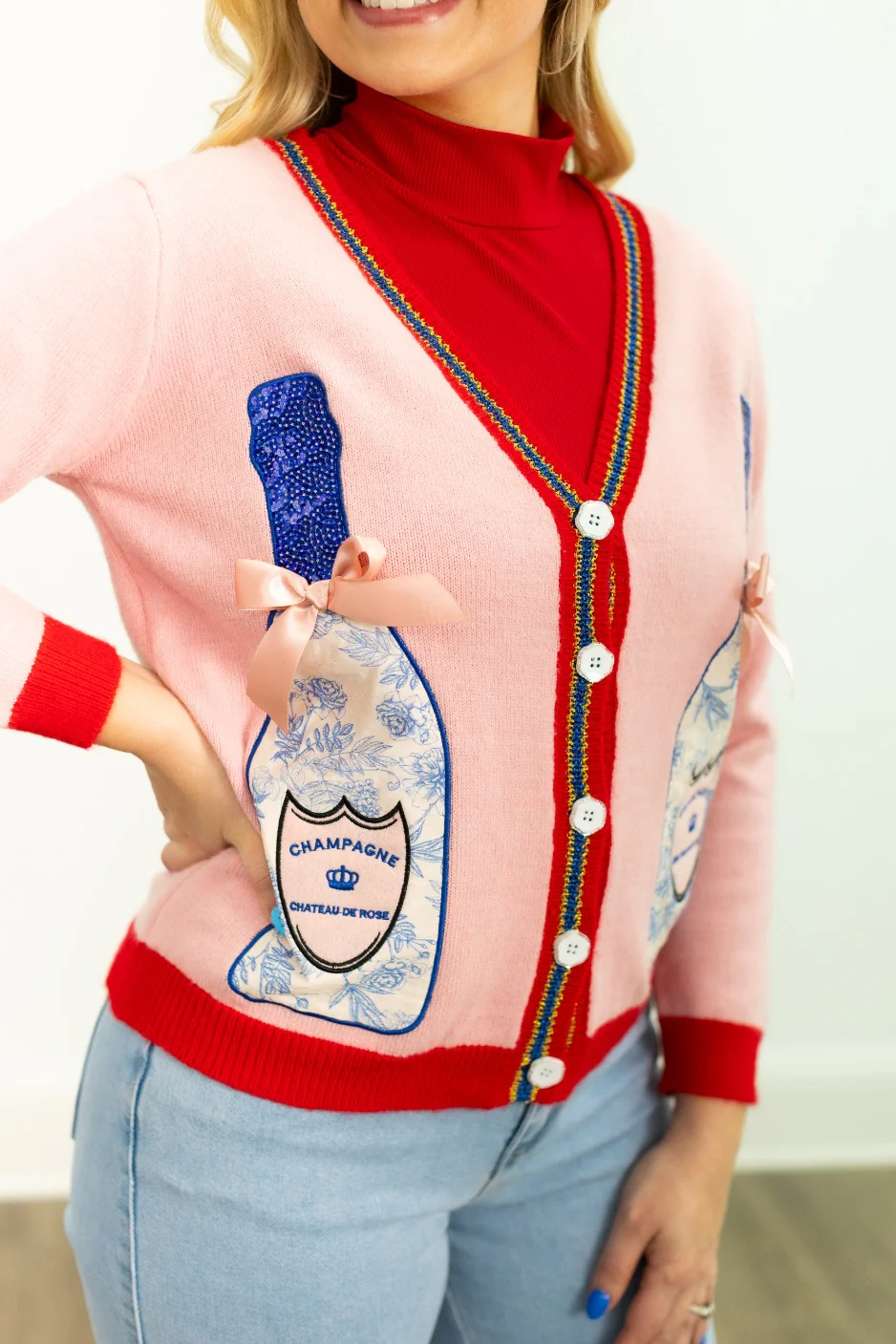 Champagne Bottle Cardigan