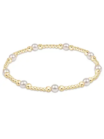 enewton Classic Purpose Pattern 4mm Bead Bracelet-Pearl