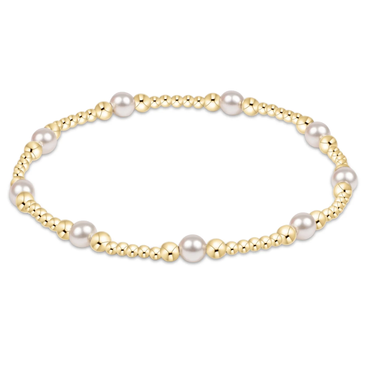 enewton Classic Purpose Pattern 4mm Bead Bracelet-Pearl