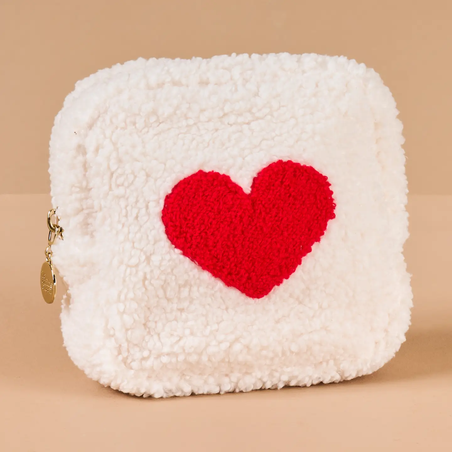 Darling Effect Red Heart Square Teddy Pouch