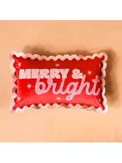 The Darling Effect Merry + Bright Scalloped Throw Pillow