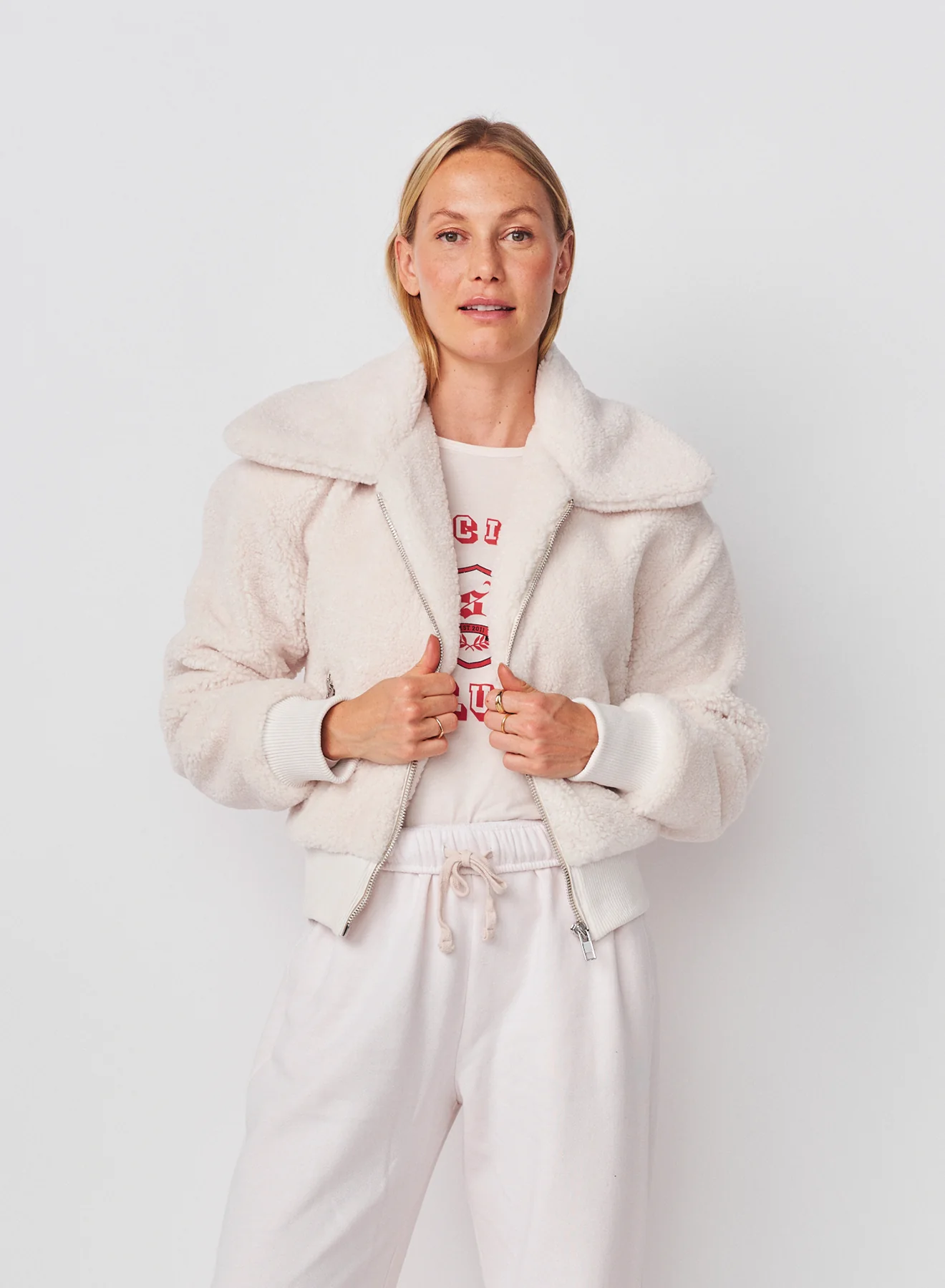 Sundry Sherpa Outerwear Bomber
