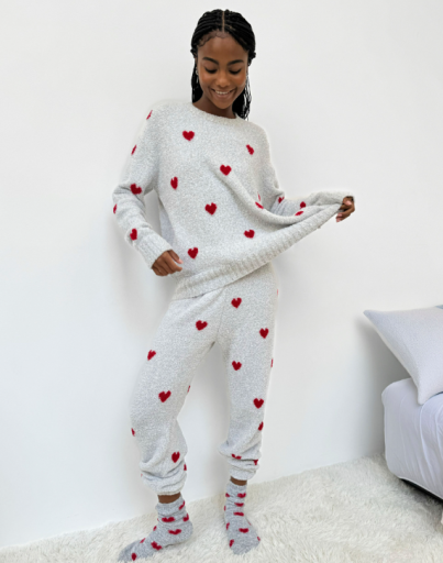 Splendid FUZZY SWEATER SET